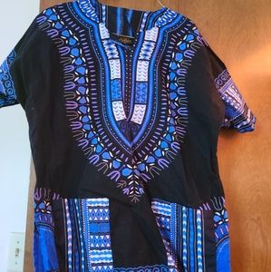 Blue/black dashiki